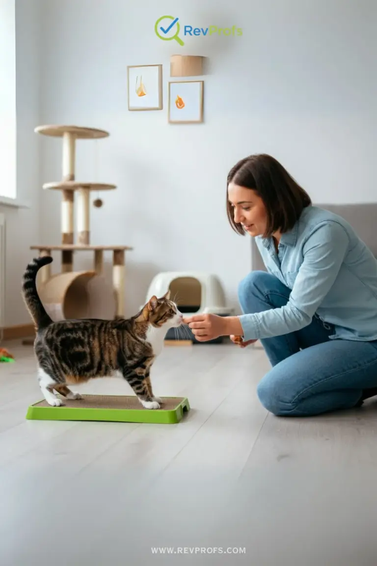 How to correct cats bad behavior 7 proven strategies A person using a toy to redirect a cat's attention from a piece of furniture.